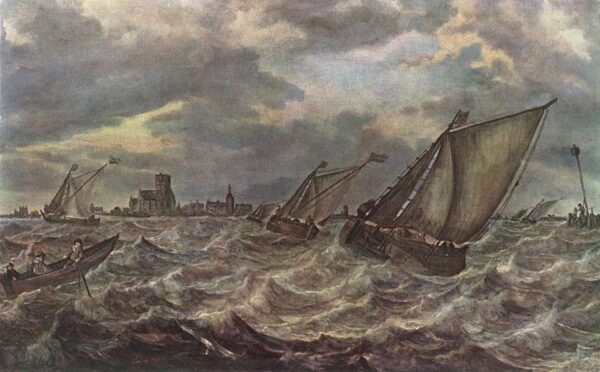 Rough Sea by Abraham van Beyeren, hand-painted oil painting reproduction