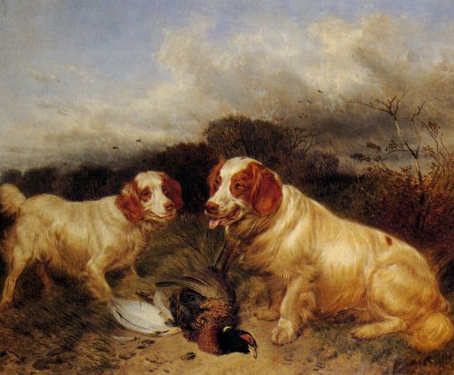 Rover and Ruby by Richard Ansdell, hand-painted oil reproduction