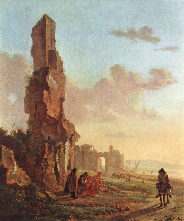 Ruins at the Sea by Jan Both, hand-painted oil painting reproduction