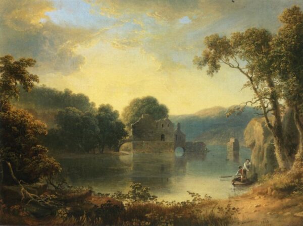 Ruins in a Landscape by Thomas Doughty, hand-painted oil painting reproduction