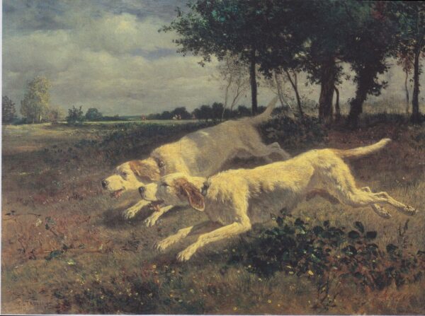 Running Dogs by Constant Troyon, hand-painted oil painting reproduction