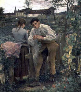 Rural Love by Jules Bastien-Lepage, hand-painted oil painting reproduction