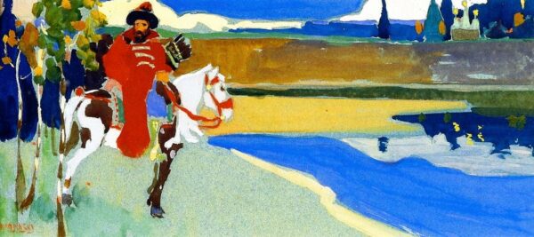 Russian Knight by Wassily Kandinsky, hand-painted oil painting reproduction