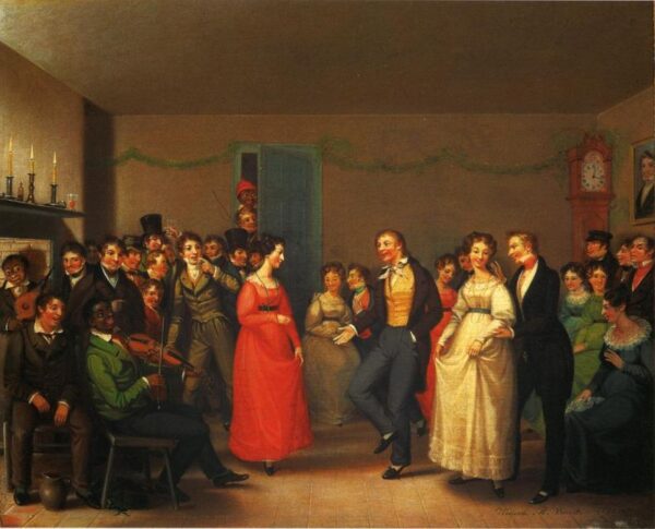 Rustic Dance After a Sleigh Ride by William Sidney Mount, hand-painted oil reproduction