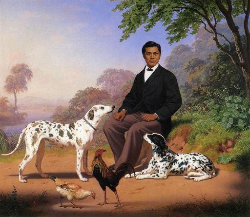 Sacramento Indian With Dogs by Charles Christian Nahl, hand-painted oil reproduction