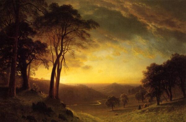 Sacramento River Valley by Albert Bierstadt, hand-painted oil painting reproduction