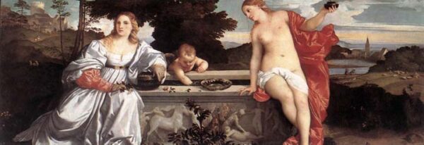 Sacred and Profane Love by Titian, hand-painted oil painting reproduction