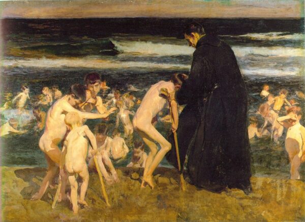 Sad Inheritance by Joaquin Sorolla y Bastida, hand-painted oil painting reproduction