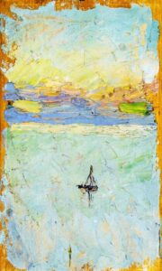 Sailboat at Sea by Wassily Kandinsky, hand-painted oil painting reproduction