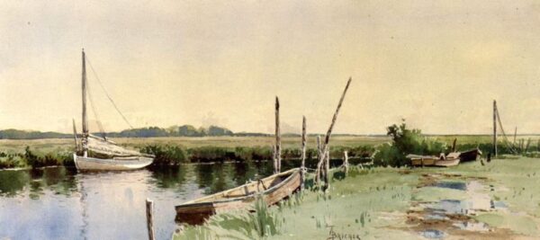 Sailboats in an Inlet by Alfred Thompson Bricher, hand-painted oil reproduction