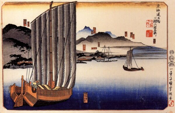 Sailing Boat by Utagawa Kuniyoshi, hand-painted oil painting reproduction