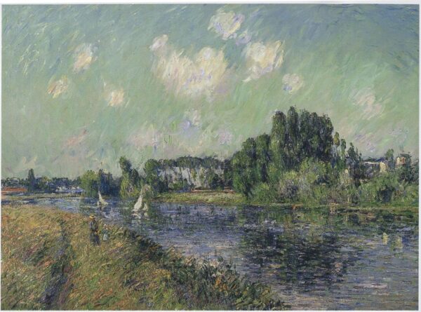 Sails on the Oise by Gustave Loiseau, hand-painted oil painting reproduction