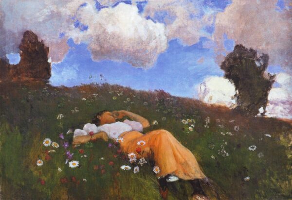 Saimi in the Meadow by Eero Järnefelt, hand-painted oil painting reproduction