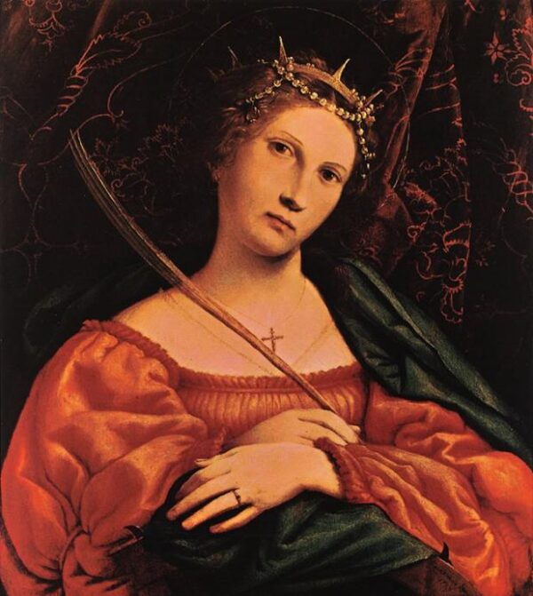 Saint Catherine by Lorenzo Lotto, hand-painted oil painting reproduction