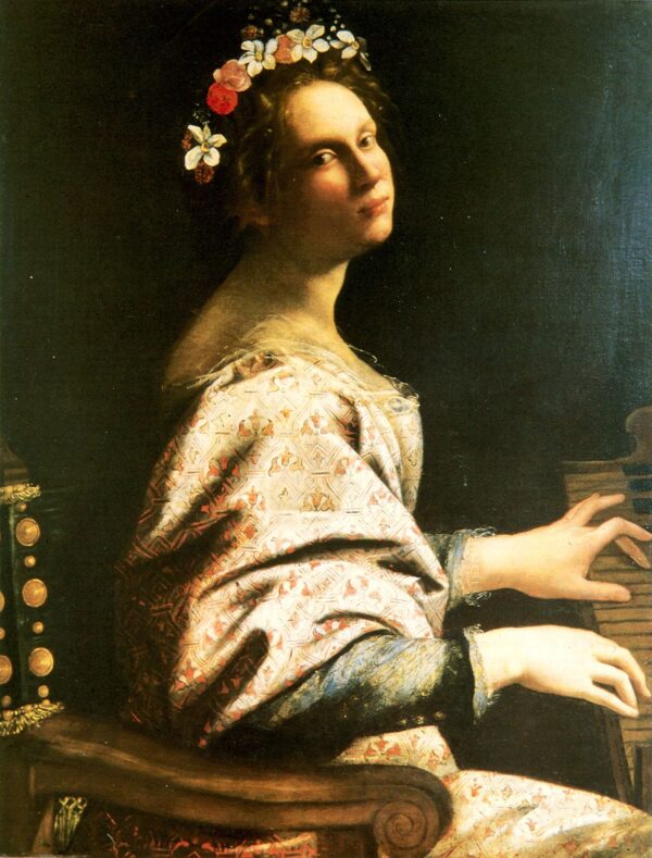 Saint Cecilia by Artemisia Gentileschi, hand-painted oil painting reproduction