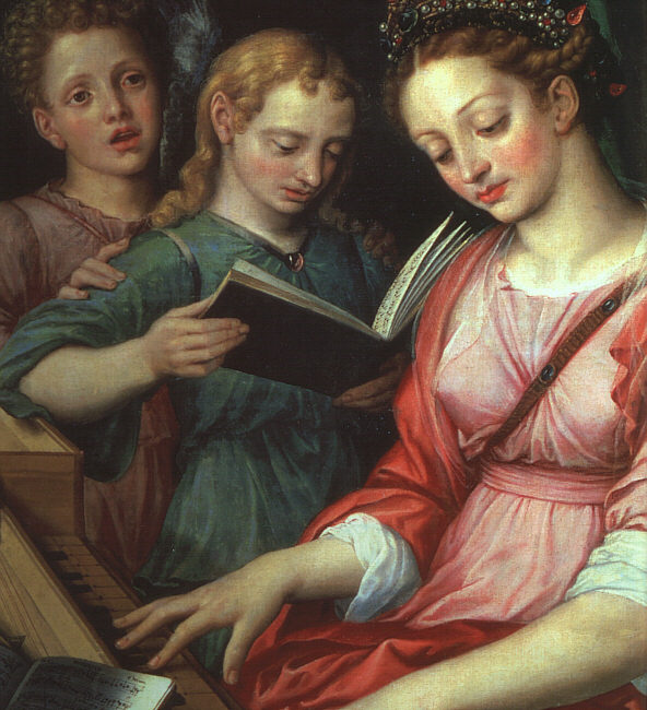 Saint Cecilia by Michiel van Coxcie, hand-painted oil reproduction