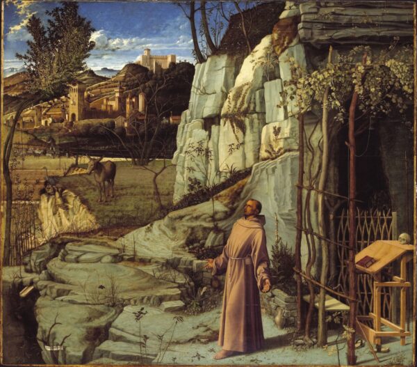 Saint Francis in Ecstasy by Giovanni Bellini, hand-painted oil painting reproduction