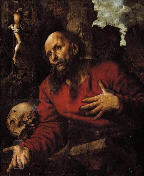 Saint Jerome by Jan Sanders van Hemessen, hand-painted oil painting reproduction