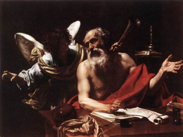 Saint Jerome And The Angel by Simon Vouet, hand-painted oil painting reproduction