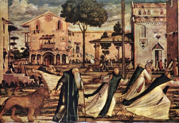 Saint Jerome and the Lion by Vittore Carpaccio, hand-painted oil painting reproduction