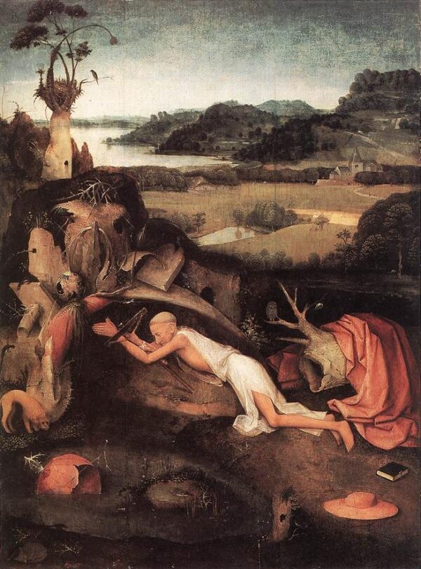 Saint Jerome in Prayer by Hieronymus Bosch, hand-painted oil painting reproduction
