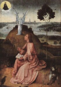 Saint John on Patmos by Hieronymus Bosch, hand-painted oil painting reproduction