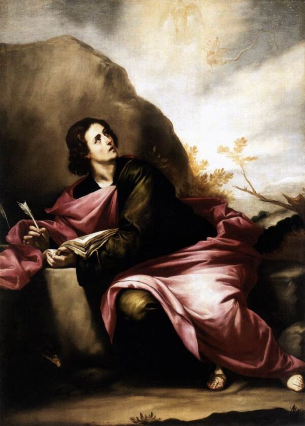 Saint John the Evangelist on Pathmos by Alonso Cano, hand-painted oil painting reproduction