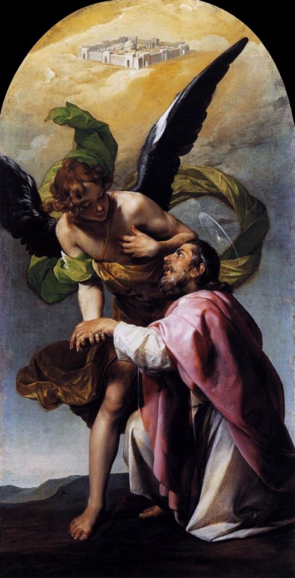 Saint John the Evangelist’s Vision of Jerusalem by Alonso Cano, hand-painted oil painting reproduction