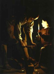 Saint Joseph The Carpenter by Georges de La Tour, hand-painted oil painting reproduction
