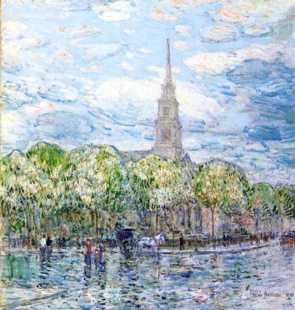 Saint Mark’s in the Bowery by Frederick Childe Hassam, hand-painted oil painting reproduction
