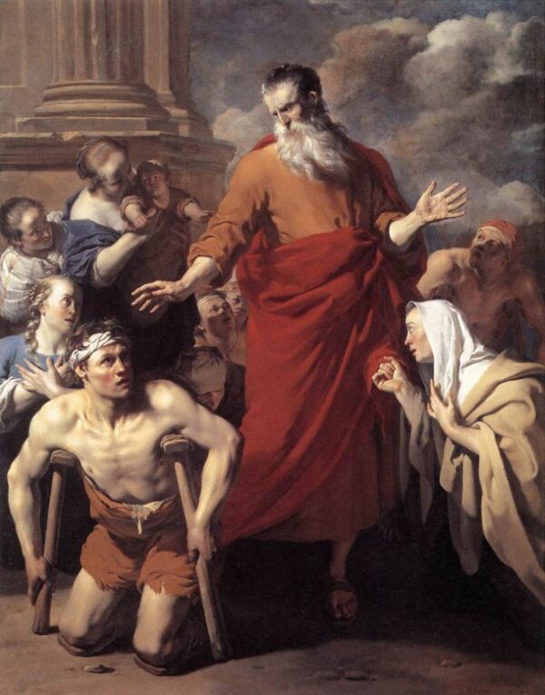 Saint Paul Healing the Cripple at Lystra by Karel Dujardin, hand-painted oil painting reproduction
