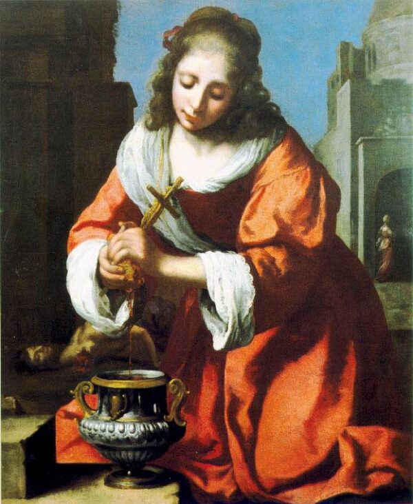 Saint Praxidis by Johannes Vermeer, hand-painted oil painting reproduction