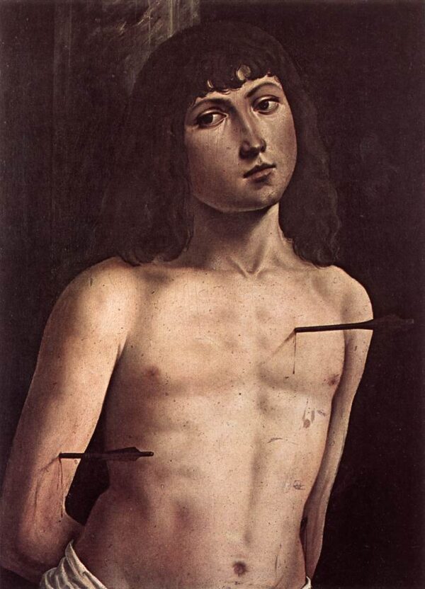 Saint Sebastian by Lorenzo Costa, hand-painted oil painting reproduction