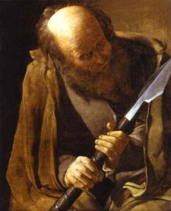 Saint Thomas by Georges de La Tour, hand-painted oil painting reproduction