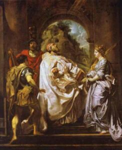 Saints Gregory Maurus Papianus and Domitilla by Peter Paul Rubens, hand-painted oil painting reproduction