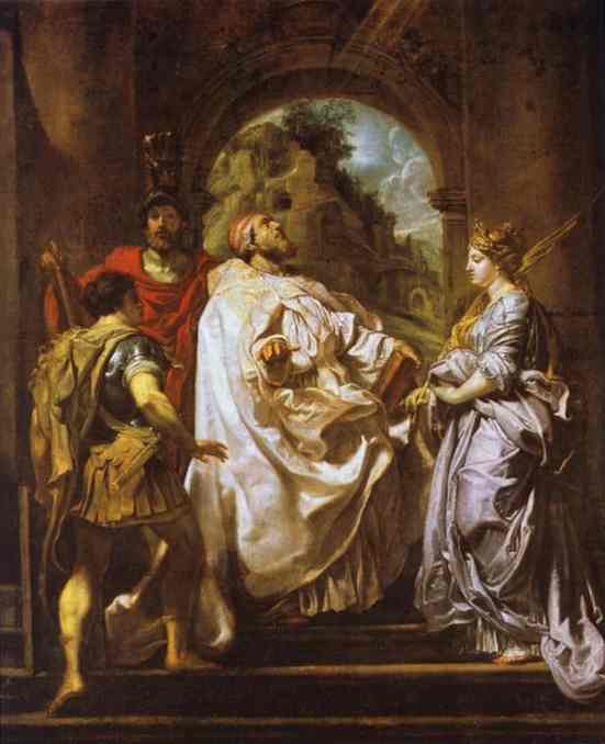 Saints Gregory Maurus Papianus and Domitilla by Peter Paul Rubens, hand-painted oil reproduction