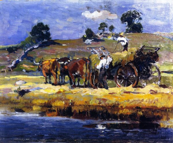 Salt Haying by Mathias J Alten, hand-painted oil painting reproduction