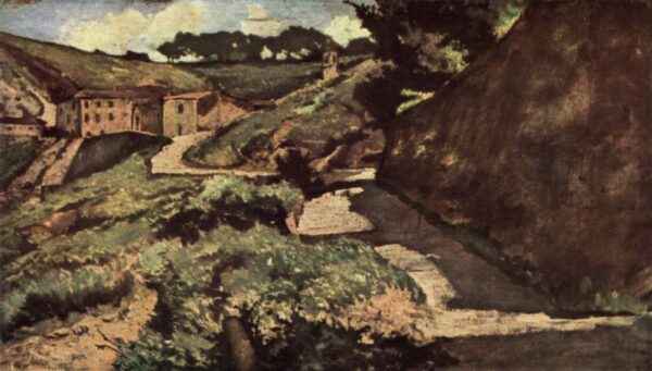 Salt Road by Giovanni Fattori, hand-painted oil painting reproduction