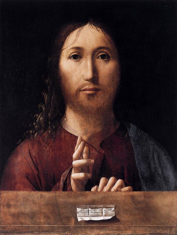 Salvator Mundi by Antonello da Messina, hand-painted oil painting reproduction
