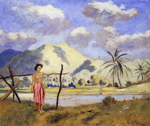 Samoa by Louis M Eilshemius, hand-painted oil painting reproduction