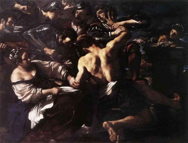 Samson Captured by the Philistines by Guercino, hand-painted oil painting reproduction