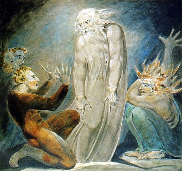 The Witch of Endor Raising The Spirit of Samuel by William Blake, hand-painted oil painting reproduction