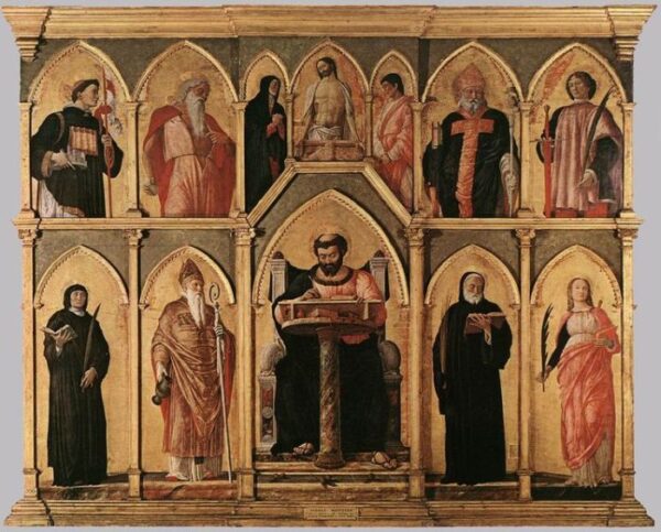 San Luca Altarpiece by Andrea Mantegna, hand-painted oil painting reproduction