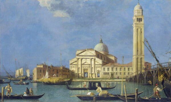San Pietro in Castello by Canaletto, hand-painted oil painting reproduction