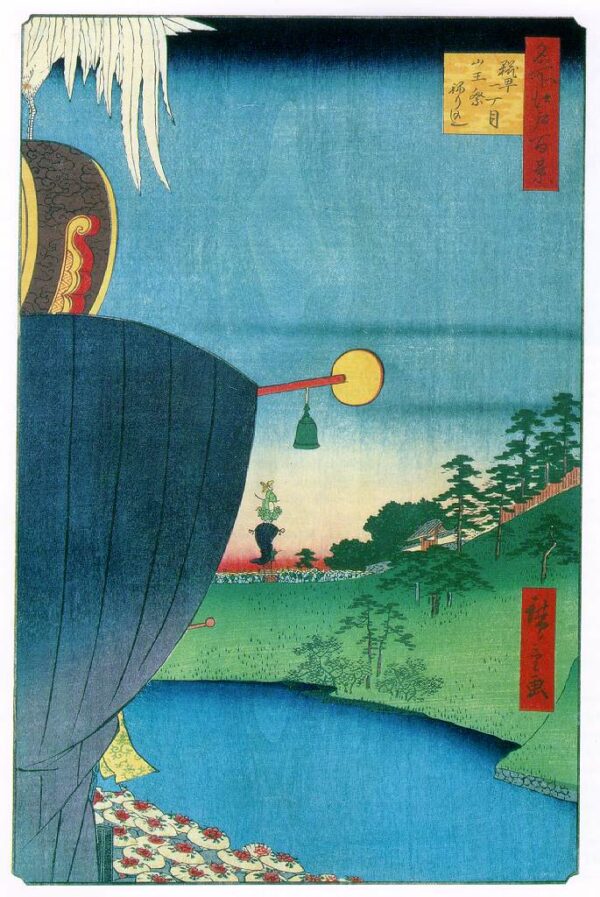 Sanno Festival Procession at Kojimachi I-chome by Ando Hiroshige, hand-painted oil painting reproduction