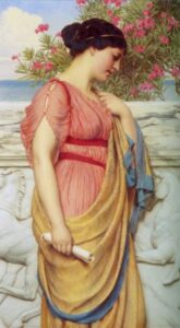 Sappho by John William Godward, hand-painted oil painting reproduction
