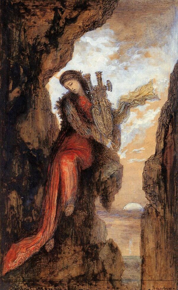 Sappho on the Cliff by Gustave Moreau, hand-painted oil painting reproduction