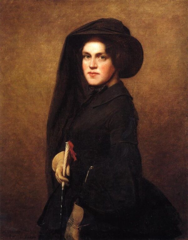 Sarah Osgood Johnson Newton by Eastman Johnson, hand-painted oil painting reproduction