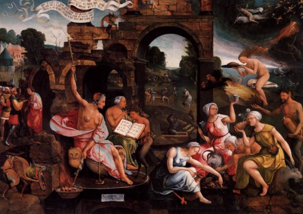 Saul and the Witch of Endor by Jacob Cornelisz van Oostsanen, hand-painted oil painting reproduction