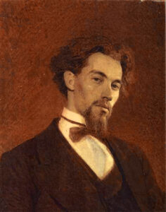 Portrait of the Artist Konstantin Savitsky by Ivan Nikolaevich Kramskoy, hand-painted oil painting reproduction
